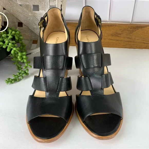 Cole Haan Cameron Block Heel Strappy Leather Sandals - Picture 4 of 12
